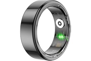 TOSUNY Smart Ring Health Tracker, Anneau de Suivi d'activité Bluetooth avec Moniteur de Sommeil, Podomètre, Défilement Vidéo, Changement de Page, étanche IP68, pour iOS et Android