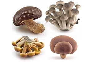 VEPOTY Artificial Mushroom 4pcs/set Simulation Model Lifelike Vegetable Fake Landscape Mushroom for Home Garden Decor