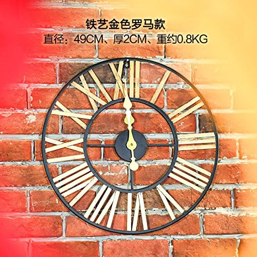 Industrial Air retro gear clocks wall clock creative home living room wall decoration bar wall clock personalized iron gold Rome
