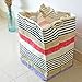 Produktbild K&C Home Square Tuch Wäscheservice Hamper Baumwolle Leinen Stoff Faltbar Wäsche waschen Hamper Bag Cloth Korb Abfalleimer mit Griffen