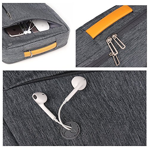 WIWU 3 in 1 Schultertasche Handtasche Laptop Rucksack f  r 15 Zoll Schulrucksack Umh  ngetasche mit gro  em Laptopfach und Zubeh  rf  cher passt Lapto