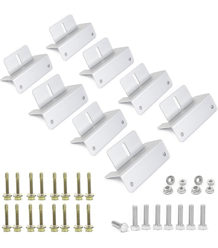 Z-Winkel Solar Halterung 8 Stück - Aluminium Montageset Für Solarpanel - Mit Schrauben