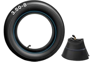 SIPARTS 2 Stück 3.50-8 Schlauch mit Gebogenem Ventil TR-87, Rasenmäherreifen Schlauch 350-8 Kompatibel mit Rasenmäher, Schubkarren, Gartenanhängern, Go-Karts-8 Zoll Felge