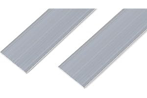 GAH-Alberts 499761 492458 Perfil BA plano en aluminio de calidad premium, longitud de 1 m, ancho de 60 mm, juego de 2