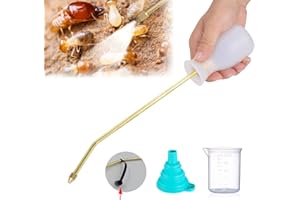 FREEBIZ Power Bulb Duster Pest Control Sprayer Earth Applicator for Garden Bed Bugs Roaches Ants Pests With Copper Tube (White)