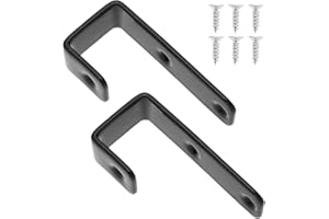 LT Easiyl 2pcs Crochets pour échelle de Lit Crochets en J avec Revêtement PVC Crochets Utilitaires en Métal Robuste pour Lits Superposés Lits Mezzanine et Échelles, Noir