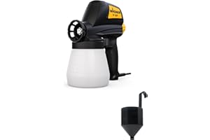 WAGNER Pistolet de peinture W 180 P pour peintures à base de solvants à base d'eau à l'intérieur et à l'extérieur, réservoir 800 ml, 10 M²- 13 min, 110 W