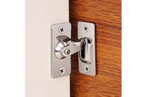 DONGCHEN 90 Degree Right Angle Door Lock, Small Bolt Lock, Internal Door Lock, Bathroom Lock, Toilet Door Lock, 1.9x4.4cm (A)