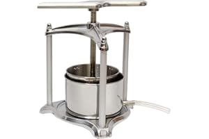SQUEEZE MASTER Presse-fruits, presse-raisin pour la fabrication de vin, cidre, déshydratation de légumes, presse à fromage (aluminium, 3 l)