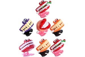 TOYANDONA Set di 7 denti giocattolo da sollevamento a denti a sonaglio, per mostrare la cura dei denti, decorazione di Halloween, regalo di compleanno per bambini per ragazzi e ragazze
