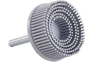 JEFFERGARDEN 2 Inch Bristle Disc Emery Rubber Abrasive Brush Polishing Grinding Wheel for Burr Rust Removal, for Metal Finishing and Cleaning, Suitable for Electric Drill (White)