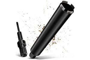 1¼" UNC Diamantbohrkrone Kernbohrer 32mm, mit SDS Plus, Diamant Bohrkrone für Kernbohrgeräte, L 460 mm, 10mm Turbo Kernbohrkrone, Nass-/Trocken Bohrkrone zum Beton, Stahlbeton, Mauerwerk, Stein