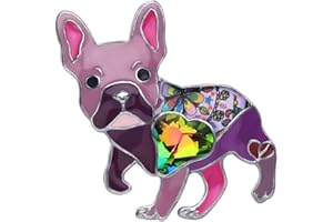 DOWAY Cute Emaille Französische Bulldogge Brosche Pins Haustier Hund Schmuck Geschenk für Damen Frauen Abzeichen Kleidung Taschen Jacken Charms
