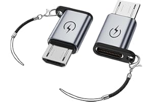 Liaoan USB C auf Micro USB Adapter, 2-Pack Unterstützung 18W Schnellladung, geeignet für USB C Buchse auf Micro Stecker Adapter, Nicht geeignet für Kopfhörer