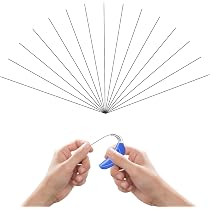 SUPERIOR Hearing Aid Cleaning Strands With Soft Fabric Brush – For Hollow Tube Devices