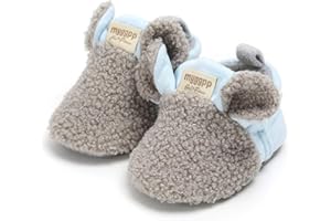 Dazzerake Chaussures Premier Pas pour Bébé Garçon Fille 0-18 Mois Chausson Antidérapant Forme de Mouton Chaussures Bébé Hiver