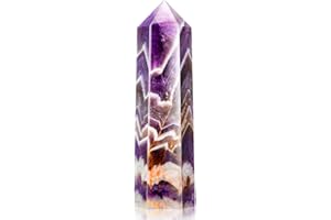 FoiiLiio 9-10cm Bergkristall Natürlicher Amethyst Stein Turm Edelstein Stab Kristall Steine Groß Türme Heilstein Stein Amethyst Meditation Energie Stein