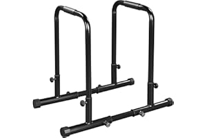Abician Barres de Dips Ajustable, Barres Parallèles Gym au Domicile, Salle de Sport, Training Station de Musculation pour Tractions, Pompes, Charge Maximale 227kg
