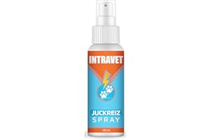 Saint Nutrition® Intravet - Juckreiz Spray für Haustiere, Naturprodukt & HOCHWIRKSAM bei Juckreiz oder Entzündungen - Pflegt Haut & Fell bei Läuse, Flöhe oder Milben, auch Grasmilben bei Katze & Hund