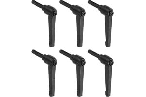 TA-VIGOR 6 st justerbara spännspakhandtag, M8 x 25 mm låsning snabbfrigörande tryckknapp spärrskruvknoppar, aluminiumlegering hane gänga dubbbultar handtag för maskiner och utrustning