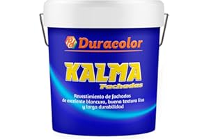 PD DURACOLOR Pintura Kalma Liso Fachadas - Color Blanco - 15 Litros - Resistente a los Álcalis - Especial para Fachadas y Superficies Exteriores - Efecto Mate Liso - Acción Impermeable - Duracolor