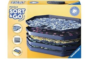 Ravensburger Puzzle Sort & Go Ultimate 12001676 - 6 stapelbara pusselsorteringsbrickor för enkel sortering och förvaring av pusselbitar, perfekt tillbehör för pusselspelare