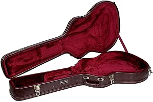 Crossrock Hard-Shell Custodia in legno 335 Electric Guitars-Stainless Steel Latches, Sponge Lining, Metal Feet, Storage Space Vintage Brown (CRW620SABR)