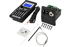 TBEST F-5T 5 Band Equalizer Tonabnehmer, Digital Tuner Tonabnehmer Akustische E-Gitarre Vorverstärker Tuner mit LCD-Tuner und Lautstärkeregler für elektrische akustische Klassische Gitarre
