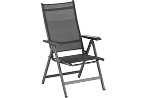 ‎K KETTLER KETTLER Basic Plus Multipositionssessel – Gartenstuhl Hochlehner verstellbar – wetterfester Gartensessel aus Aluminium & Outdoorgewebe – anthrazit/anthrazit