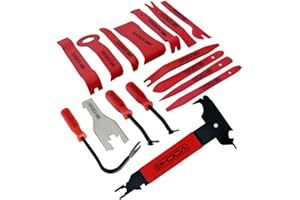TOOLTIME Voche® 16 Piece Car Trim, Body Moulding and Door Panel Trim Clip Removal Tool Set