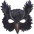 BPNHNA Owl Mask Halloween Masquerade Foam Mask Bird Animal Half Face Mask for Cosplay Costume