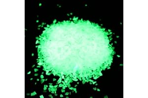 Alan Stone Glow in the Dark Home and Garden Fish Tank Aquarium Decorative Sand Gravel Rock (3-5mm, Yellow Green)