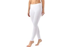 Merry Style Leggings Lunghi Donna in Viscosa con Elastan Ampia Pantaloni Donna Banda Elastica Leggins Donna per Casa Palestra Tempo Libero MS10-143
