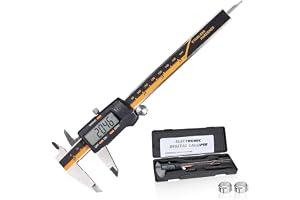Digital Caliper Measuring Tool Stainless Steel Electronic Vernier Caliper | Micrometer Caliper Large LCD Screen, Inch/Fractions/Millimeter Conversion 6in/150mm Slide Caliper Ruler for Home DIY Jewelry