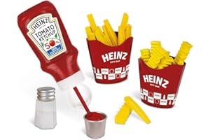 Casdon Heinz Chip & Dip Snack Set For Kids | Includes Ketchup, Salt Shaker, 2 Chip Holders, Fries, Crinkle Cut Chips, And Ketchup Flip & Dip Pot — Perfect For Pretend Play Aged 2+.
