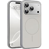 Minesk iPhone 17 Pro Max i&ccedil;in Magsafe ile Uyumlu Kılıf Metal Tuşlu &Ccedil;izilmelere ve Soyulmalara Karşı Dayanıklı Materyal, Konfo
