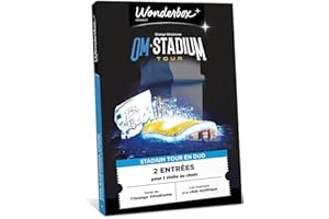 TICK&BOX Ticketbox - Olympique De Marseille - Stadium Tour en Duo - Coffret Cadeau - Idée Cadeau Divertissement