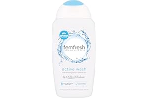 Femfresh Ultimate Care Active Vaginal Wash - Intimate Feminine Hygiene Shower & Bath Gel Cleanser - pH Balanced, Soap Free, Fragrance Free Gel Formula with 12-hour Sweat Protection - 250ml