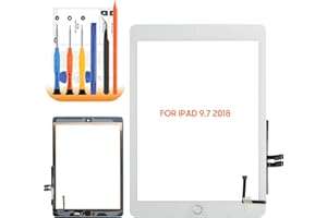 AGCUT Touch Screen for iPad 6 2018 Screen Replacement for iPad 6th Generation A1893 A1954 9.7 inch Touchscreen for iPad6 Digitizer Glass Panel with Repair Tools, Black With Home Button (Not LCD) (White)