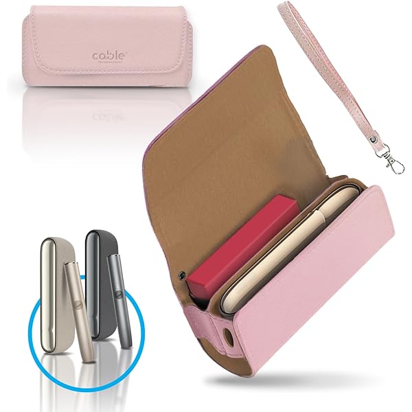 Premium Leather Case For IQOS Duo 3.0 GC Case For IQOS Iluma & Duo 3.0 -  Premium PU Leather Case For Terea/Heets Sticks, Holder, And Accessories  (Pink) Terea Heets Accessories Case
