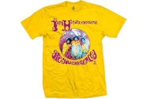 BAND MONKEY Jimi Hendrix Unisex T-Shirt are You Experienced Yellow
