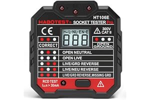 Socket Tester med spänningsdisplay Strömuttag Automatisk elektrisk krets Polaritet Spänningsdetektor Väggkontakt Breaker Find