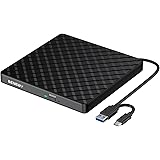 BENEWY Masterizzatore CD DVD Unità Esterna USB 3.0 Type C, Drive Portable, /+RW Lettore, plug & play/a basso rumore, Slim, pe