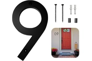 JAONLD Numero Civico Esterno Moderno 3D Esterno Personalizzato Numero Casa Grande,Look Moderno e Galleggiante Resistente alle Intemperie,Vite Fissa Porta Numero per Porte Ufficio,Caselle Postali(9)