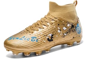 Xinghuanhua Chaussures de Football Unisex Bottes de Football Haut Chaussures Antidérapantes Chaussures