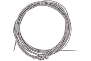 Alnicov 4 cuerdas de bajo de acero inoxidable, cuerdas de guitarra, chapadas en plata, para accesorios de música de guitarra
