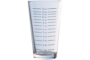 PIAZZA Bicchiere per Boston Shaker - Capacità 474 ml - in Vetro Graduato