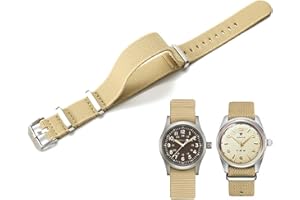 Niziruoup Uhrenarmbänder Elastisches Nylon Französischer Fallschirm NATO Nylon Einteiliges Militärersatzband für Männer Frauen Gebürsteter Edelstahl Schnalle Uhrenarmband 18mm 20mm 22mm