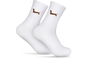 MEJOSER Aperol Geschenk Dackel Geschenke Braut Socken 36-42 Baumwolle für Damen Herren Lustige Tennissocken Sportsocken Crew Socks Accessoires