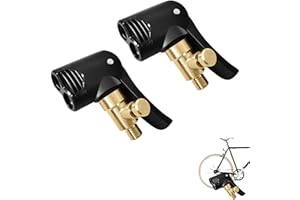 BATHEIDON Universale Connettore Valvola Pneumatica, adattatore compressore bici, Ugello Gonfiabile Connettore, 2 in 1, Bicicletta, Moto, Camion, per Compressore e Gonfiatori (2 PCS, Deflazione Facilitata)